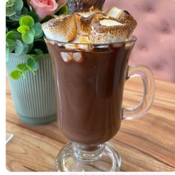 Chocolate quente com marshmallow