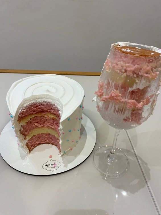 Bolo de chá revelação e chá de bebê