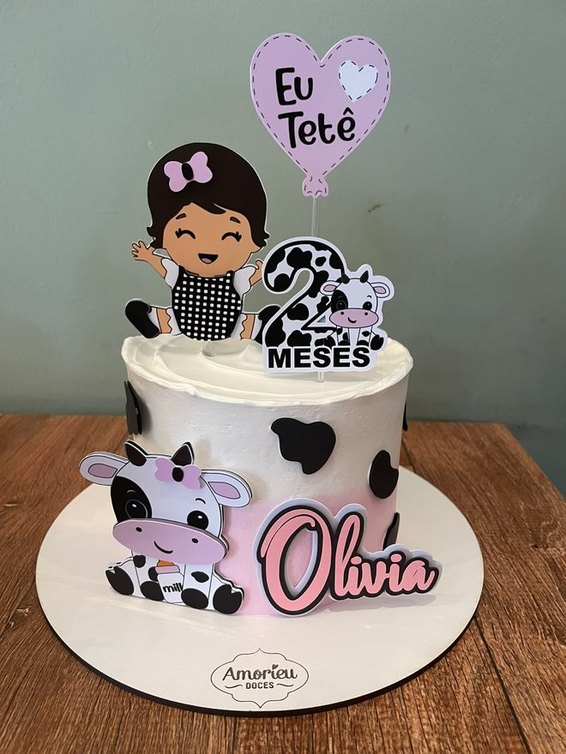 Bolo de mesversário tema fazendinha